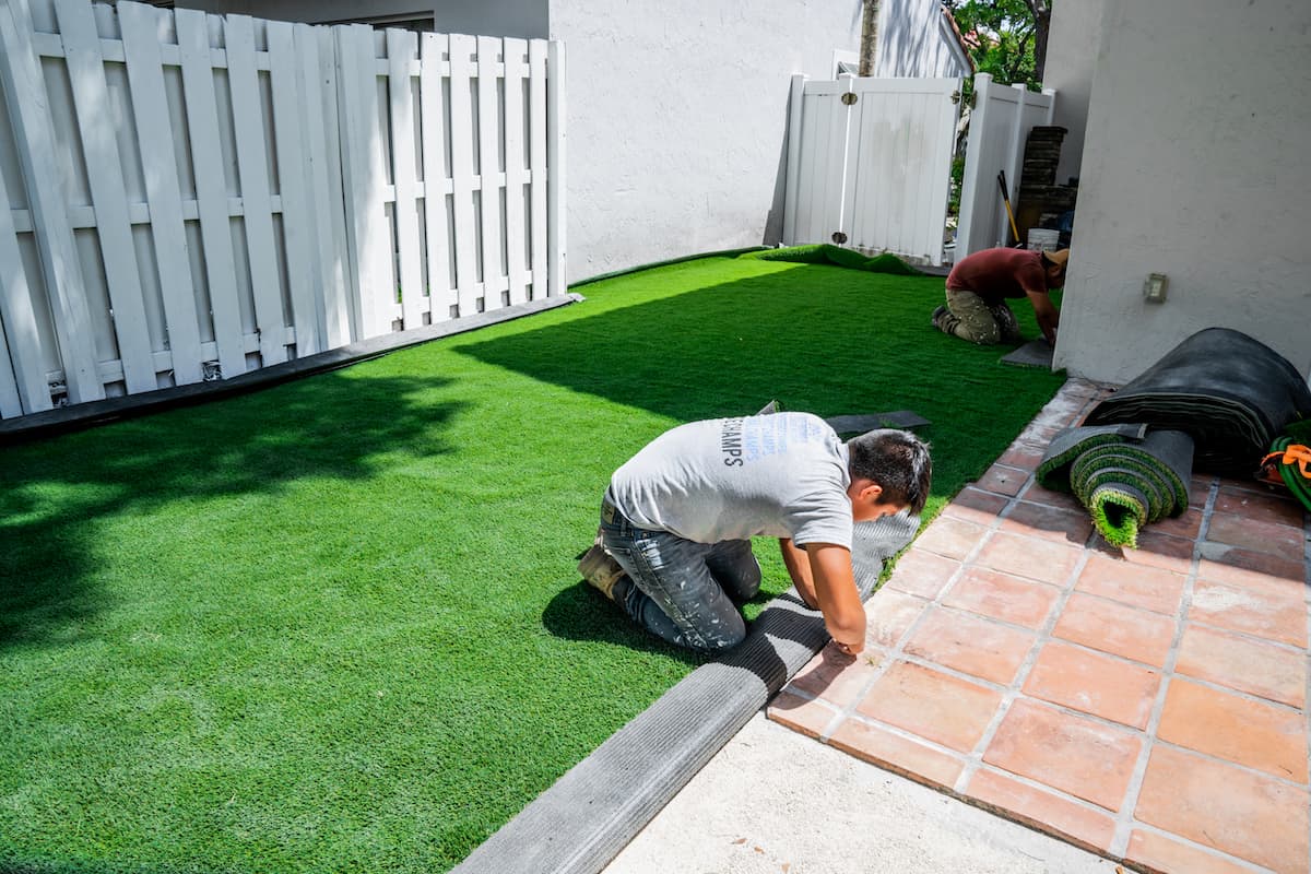 Artificial Turf Installation Tropical Garden Supply Riz Garden
