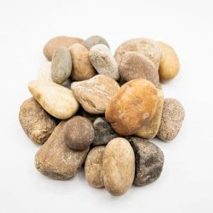 1 in. to 3 in. 30 lbs. Mixed River Pebbles